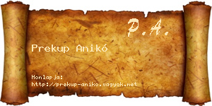 Prekup Anikó névjegykártya